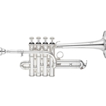 Yamaha YTR-9835S Bb/A Piccolo Trumpet, Silver